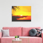 Malecon Sunset 2441 Art Canvas Afdruk (Insitu (Woonkamer))