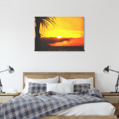 Malecon Sunset 2441 Art Canvas Afdruk (Insitu (Slaapkamer))
