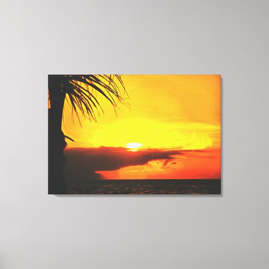 Malecon Sunset 2441 Art Canvas Afdruk (Voorkant)