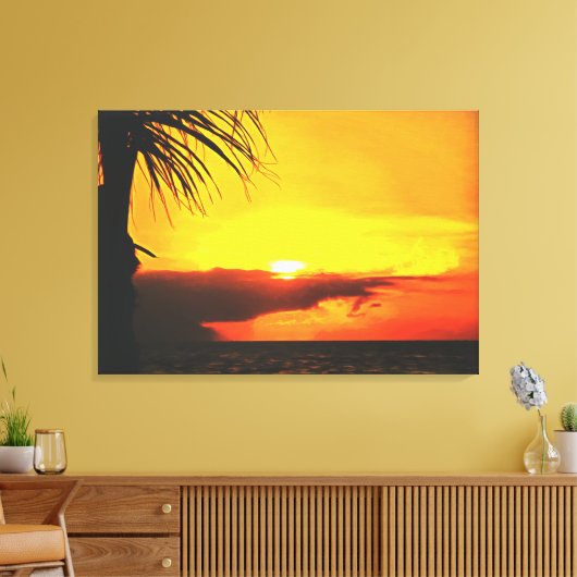 Malecon Sunset 2441 Art Canvas Afdruk (Insitu (Woonkamer))