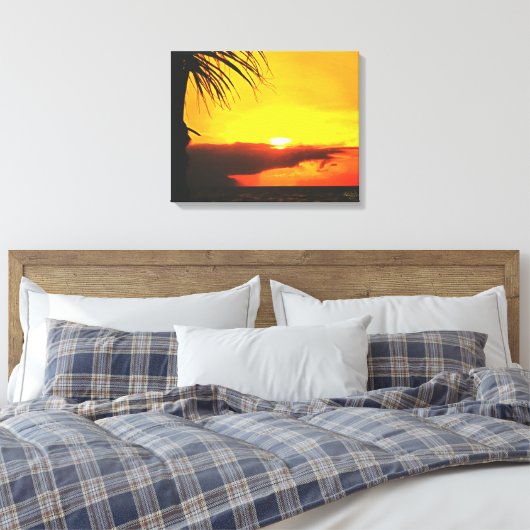 Malecon Sunset 2441 Art Canvas Print (Insitu (Slaapkamer))