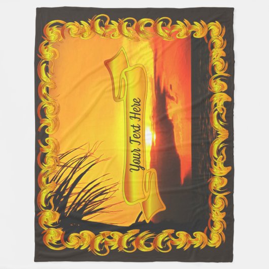 Malecon Sunset 2441 Fleece Blanket (Voorkant)