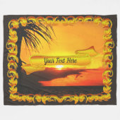 Malecon Sunset 2441 Fleece Blanket (Voorkant (Horizontaal))