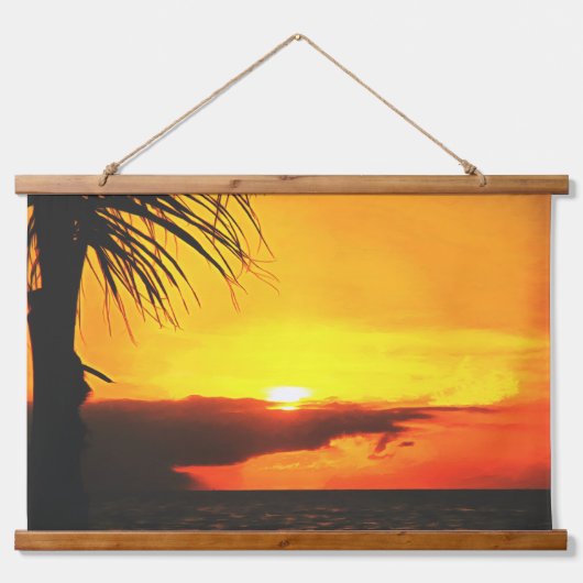 Malecon Sunset 2441 Hangend Wandkleed (Voorkant)