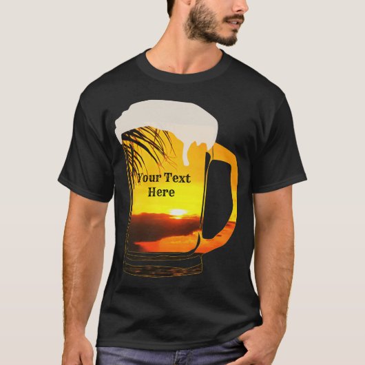Malecon Sunset & Cold Beer 2441 T-shirt (Voorkant)