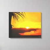 Malecon Zonsondergang 2441 Kunst Canvasprint Canvas Afdruk (Voorkant)