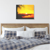 Malecon Zonsondergang 2441 Kunst Canvasprint Canvas Afdruk (Insitu (Slaapkamer))
