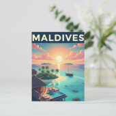 Malediven atollen Indische Oceaan Briefkaart (Staand voorkant)