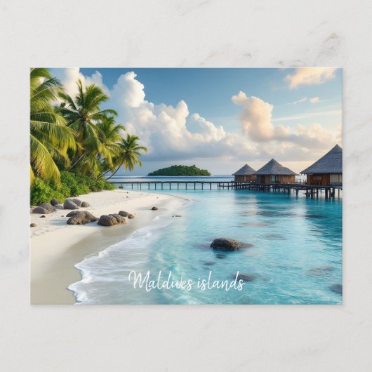 Malediven Briefkaart (Voorkant)