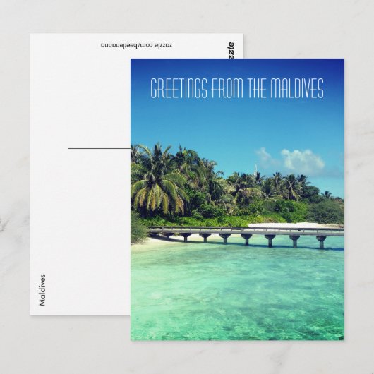 Malediven Briefkaart (Voorkant / Achterkant)