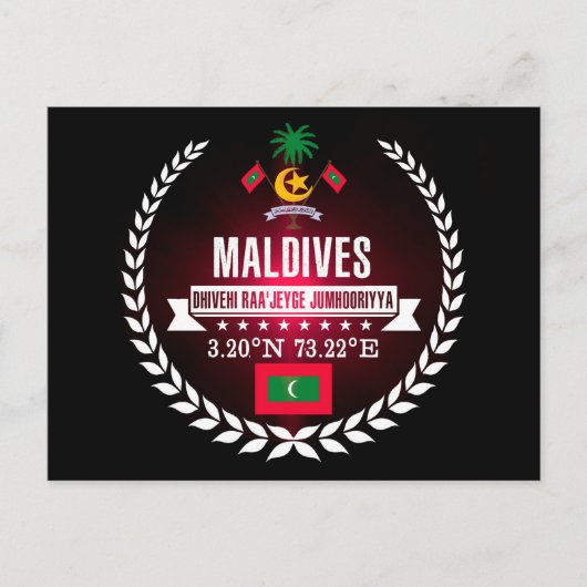 Malediven Briefkaart (Voorkant)