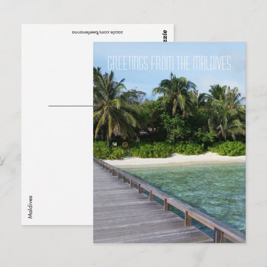 Malediven Briefkaart (Voorkant / Achterkant)
