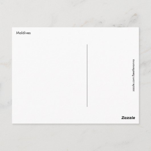 Malediven Briefkaart (Achterkant)