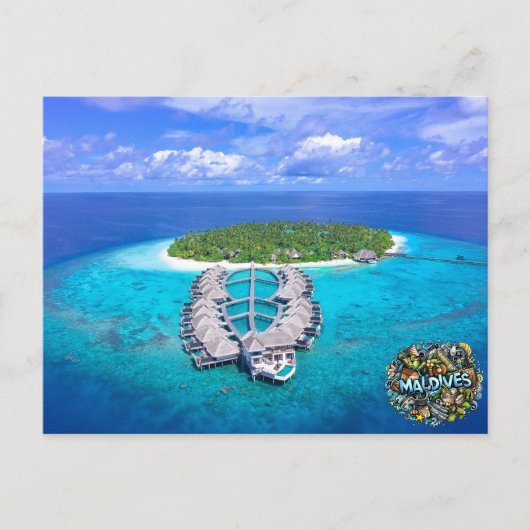 Malediven Briefkaart (Voorkant)