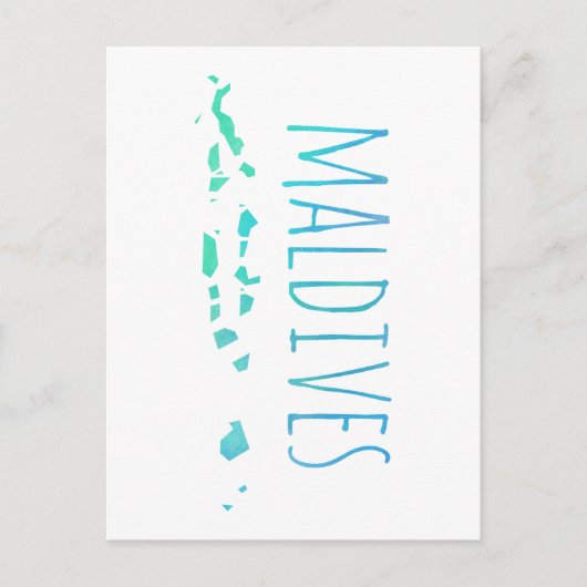 Malediven Briefkaart (Voorkant)