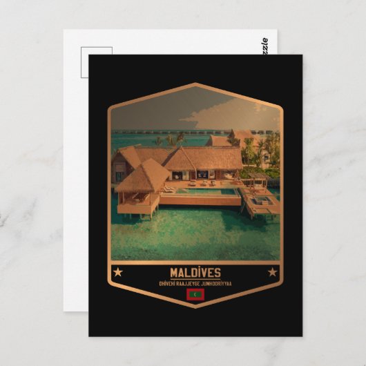 Malediven Briefkaart (Voorkant / Achterkant)