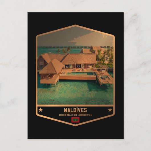 Malediven Briefkaart (Voorkant)