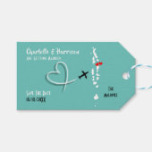 Malediven bruiloft bestemming Save the Date Cadeaulabel (Voorkant (Horizontaal))