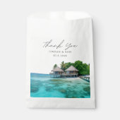 Malediven bruiloft strand foto bedankzakje (Voorkant)