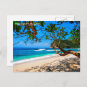 Malediven eiland briefkaart (Voorkant / Achterkant)