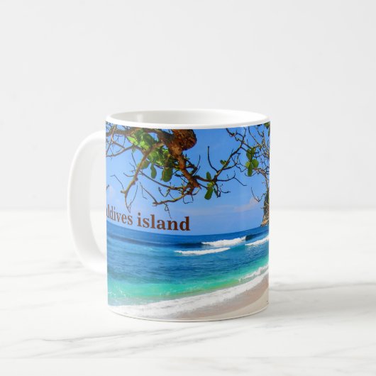 Malediven eiland door storeman koffiemok (Voorkant links)