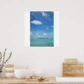 Malediven Eiland met prachtig water/cloudscape Poster (Keuken)