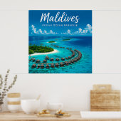 🧲 Malediven Eiland Resort Reis Souvenir 🌊 Poster (Keuken)