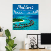 🧲 Malediven Eiland Resort Reis Souvenir 🌊 Poster (Thuiskantoor)