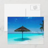 Malediven eiland romantische vakantie feestdagenkaart (Voorkant / Achterkant)