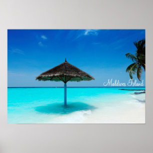 Malediven eiland romantische vakantie poster