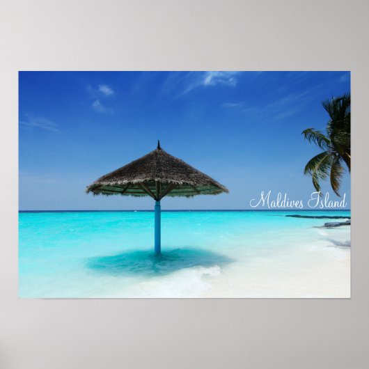 Malediven eiland romantische vakantie poster (Voorkant)