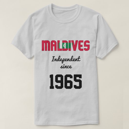 Malediven Flag Independence Celebration T-shirt (Design voorkant)