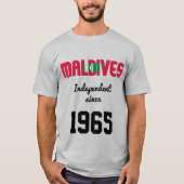 Malediven Flag Independence Celebration T-shirt (Voorkant)