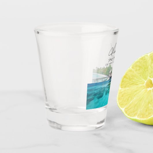 Malediven foto bruiloft gunst gejuich geschoten gl shot glas (Links)