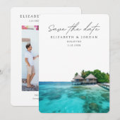 Malediven Foto Save the Date Bruiloft Kaart (Voorkant / Achterkant)