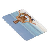 Malediven, handig jong man dat mediteert in een magneet (Rechterzijde)