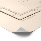  Malediven kaart (1841) Poster (Hoek)