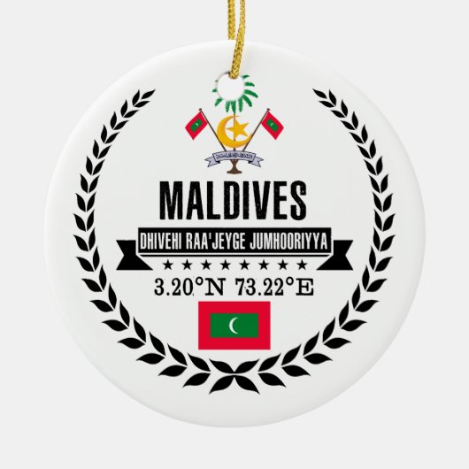 Malediven Keramisch Ornament (Voorkant)