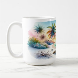 Malediven Luxury Sketch Waterverf | Koffiemok