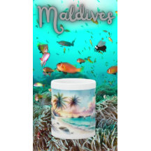 Malediven Luxury Sketch Waterverf |
