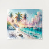 Malediven Luxury Sketch Waterverf | Wandkleed (Voorkant (horizontaal))