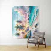 Malediven Luxury Sketch Waterverf | Wandkleed (In situ)