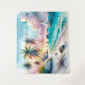 Malediven Luxury Sketch Waterverf | Wandkleed (Voorkant)