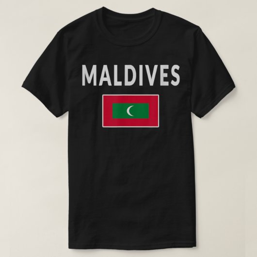 Malediven Maledivisch T-shirt Vlag souvenir Gift M (Design voorkant)