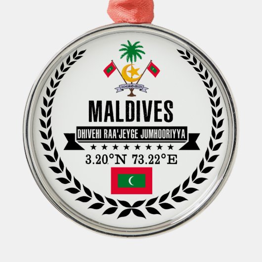 Malediven Metalen Ornament (Voorkant)