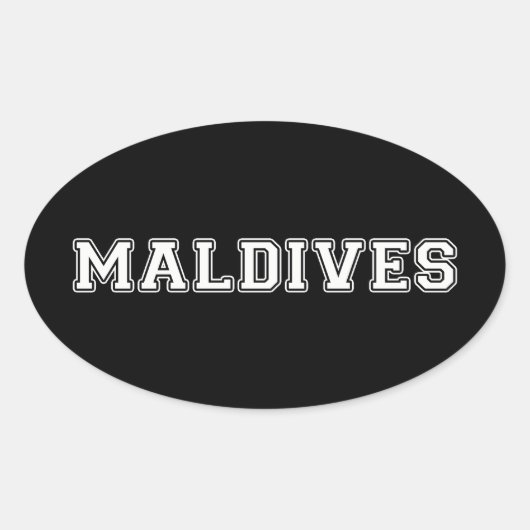 Malediven Ovale Sticker (Voorkant)