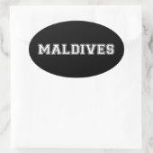 Malediven Ovale Sticker (Tas)