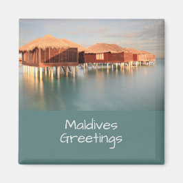 Malediven Paradise Beach Bungalows Souvenir Magneet