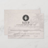 Malediven Passport Wedding RSVP Kaartje (Voorkant / Achterkant)