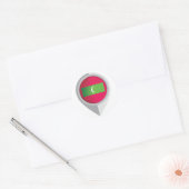 Malediven Pin Locatie Vlag Ronde Sticker (Envelop)